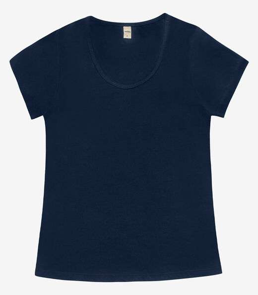 Blusa Feminina Viscotorcion Básica Rovitex Azul