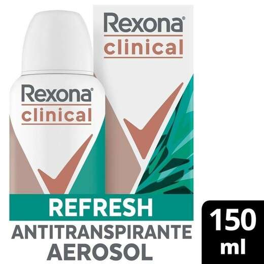 Desodorante Rexona Clinical Aerosol Refresh 96h e Controle de Odor 150ml