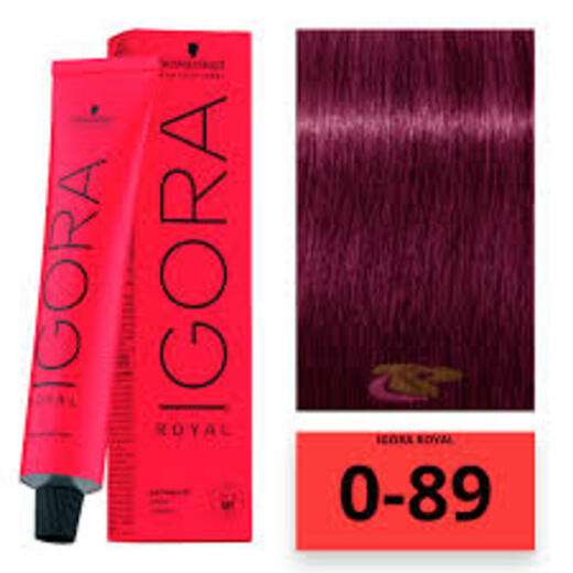 Image_Schwarzkopf Igora Royal Coloração 0/89 Tom Mistura Vermelho Violeta 60ml