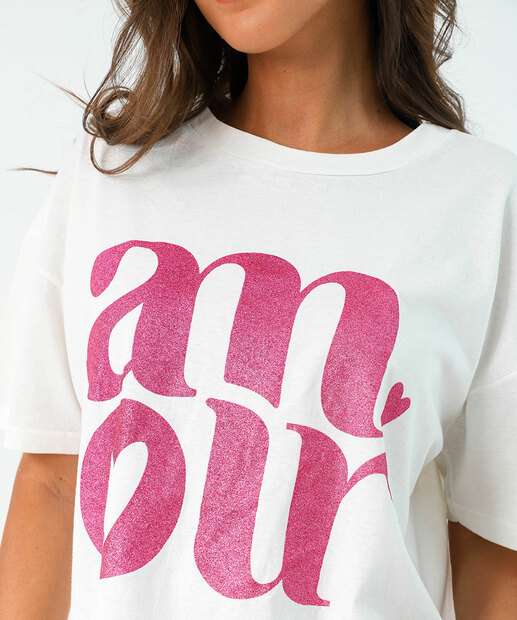 Pijama Feminino Estampa Frase Xadrez Marisa Off White