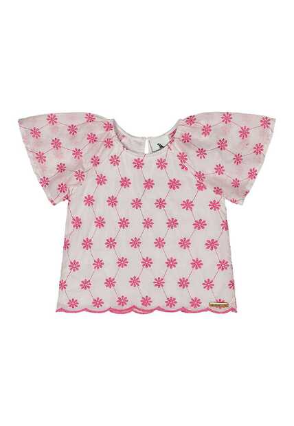 Conjunto Blusa e Short em Laise Bebê Quimby