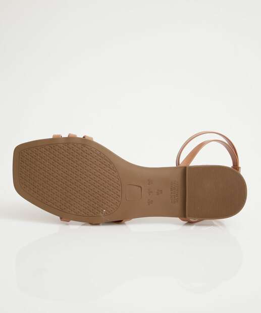 Sandália Feminina Rasteira Via Uno Caramelo