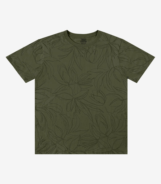 Image_Camiseta Masculina Cotton leve Estampada Diametro Verde