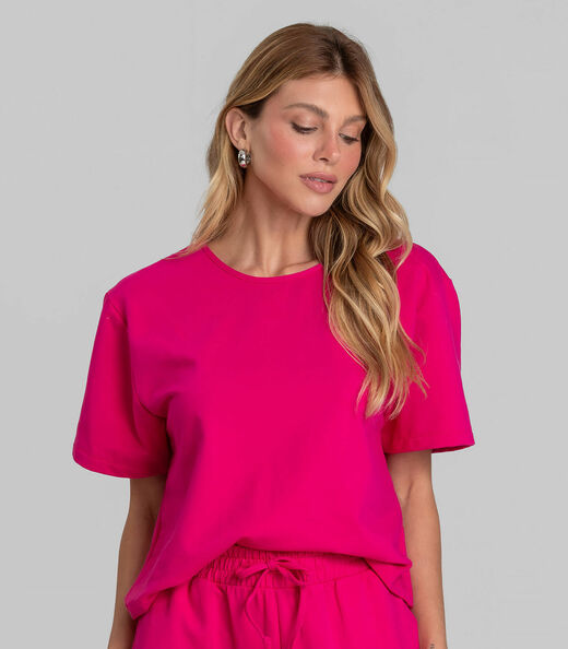 Conjunto Feminino em Molecotton Dianna Rosa