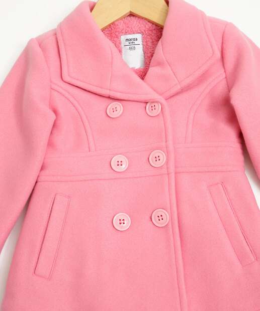 Casaco Infantil Alongado Botões Marisa Tam 1 a 4