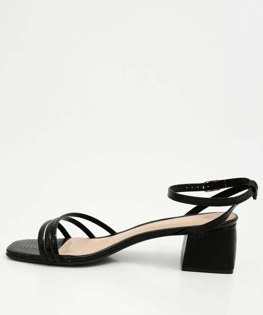 Sandália Salto Grosso Feminina Via Uno 