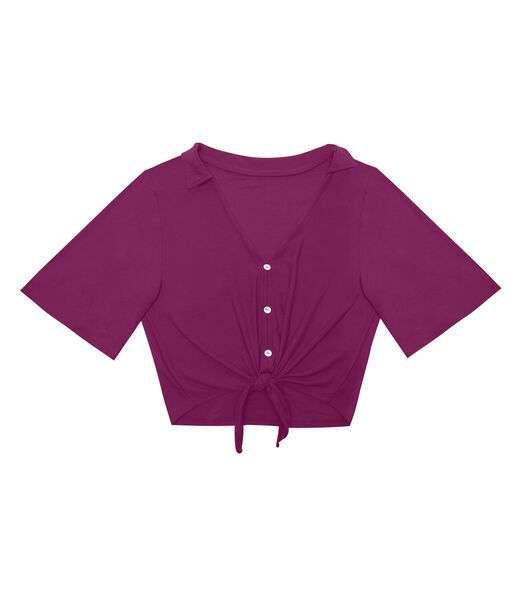 Camisa Feminina Com Amarração Rovitex Roxo