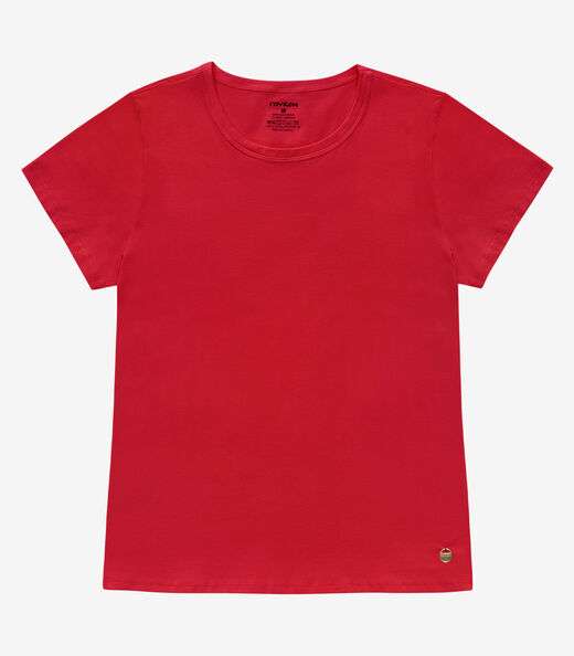 Blusa Feminina Cotton Leve Básica Rovitex Vermelho