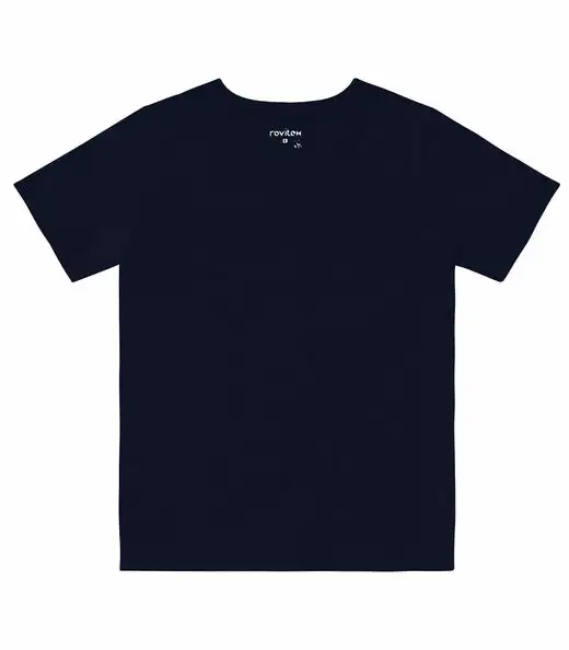 Camiseta Infantil Masculina Básica Rovitex Kids Azul