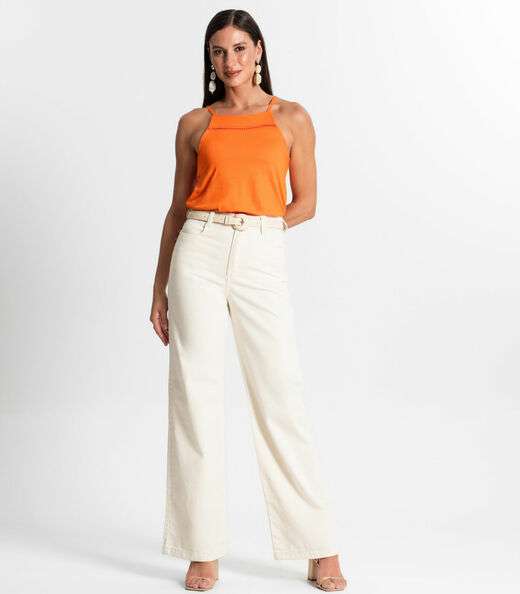 Blusa De Alça Feminina Rovitex Laranja