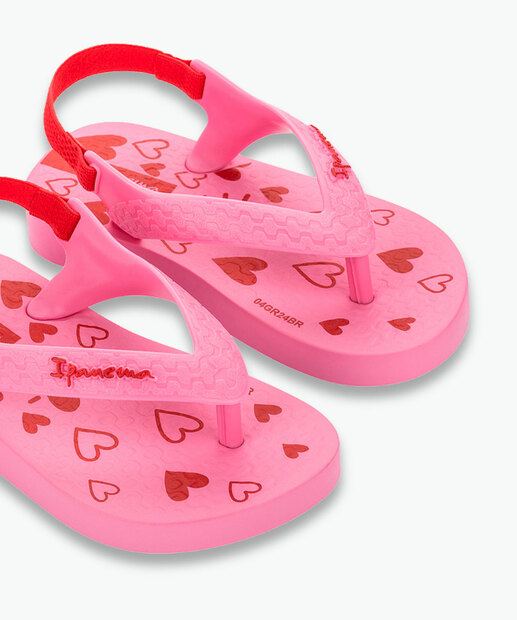 Chinelo Infantil Baby Coração Ipanema 27011 Rosa