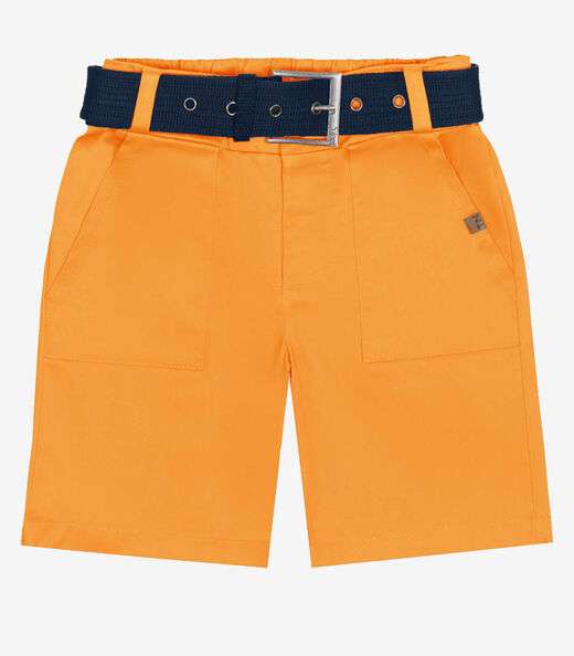 Image_Bermuda Infantil Em Sarja Trick Nick Amarelo