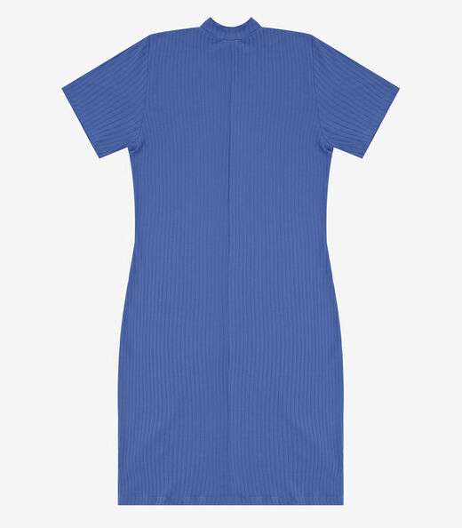 Vestido Curto de Ribana Feminino Rovitex Azul