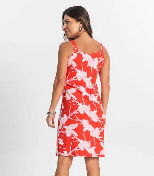 Vestido Estampado Rovitex Rosa