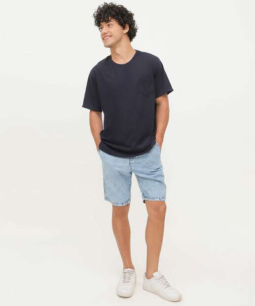 Bermuda Masculina Jeans Bolsos MR
