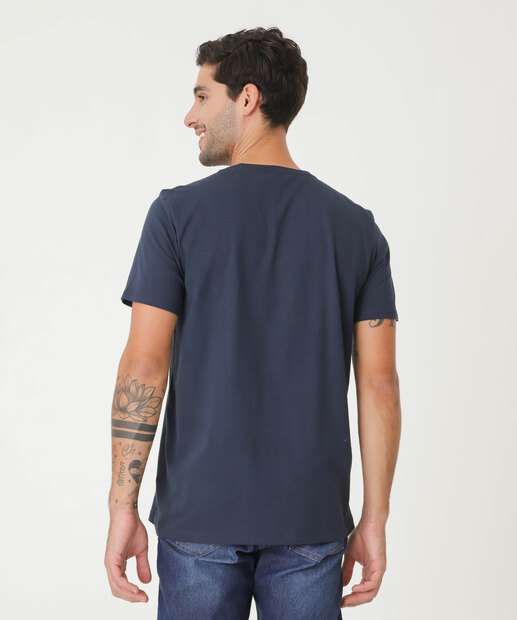 Camiseta Masculina Estampa Bússola MR