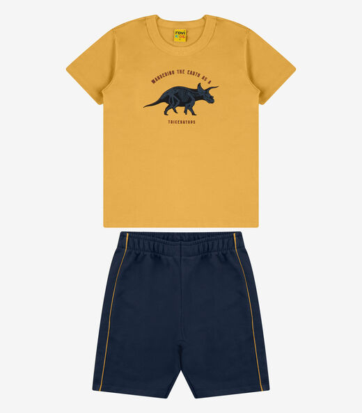 Image_Conjunto Camiseta com Bermuda Menino Rovi Kids Amarelo