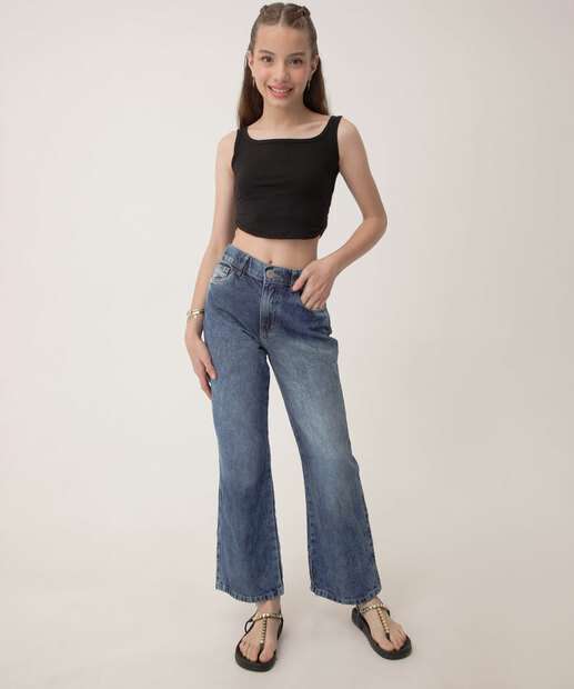 Image_Calça Juvenil Jeans Wide Leg Tam 10 a 16