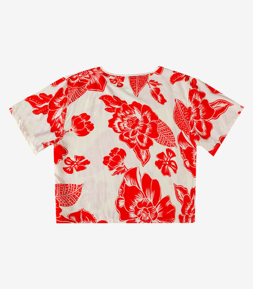 Blusa Feminina Com Estampa Rotativa Infinita Cor Bege