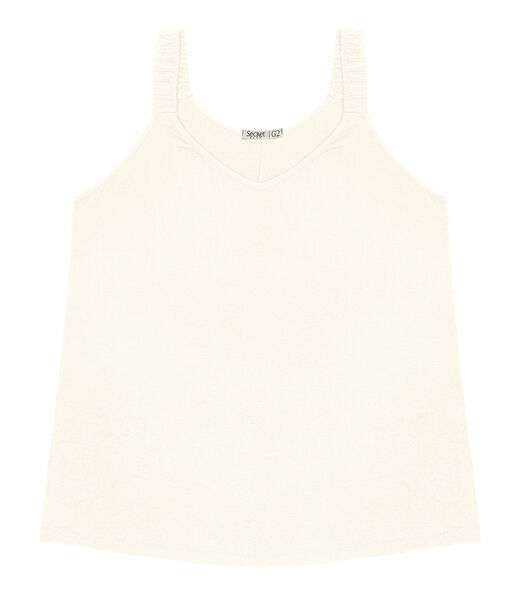 Blusa De Alça Feminina Plus Size Secret Glam Bege