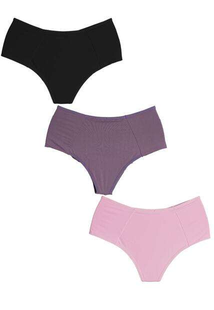 Kit 3 Calcinhas Princesa Plus Microfibra Concept Lingerie Multicolorido