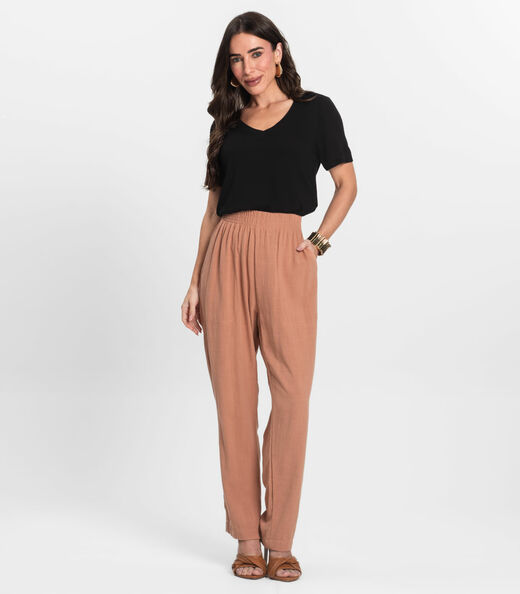 Blusa Feminina Manga Curta Decote V Endless Preto