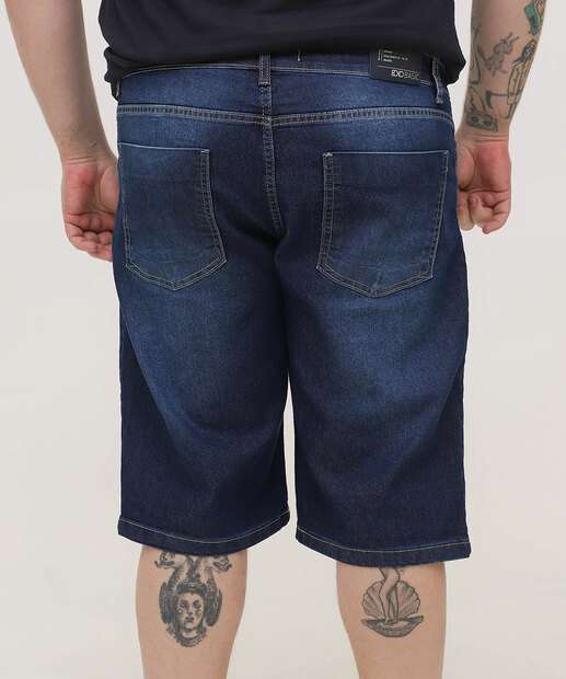 Bermuda Plus Size Masculina Jeans Bolsos