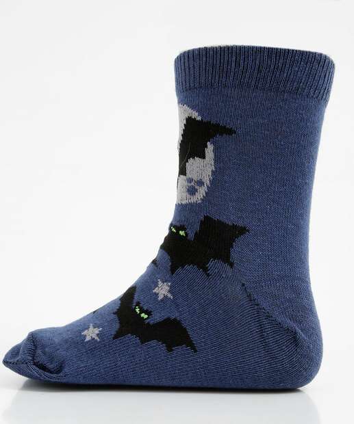 Kit 3 Pares Meias Infantil Soquete Estampadas