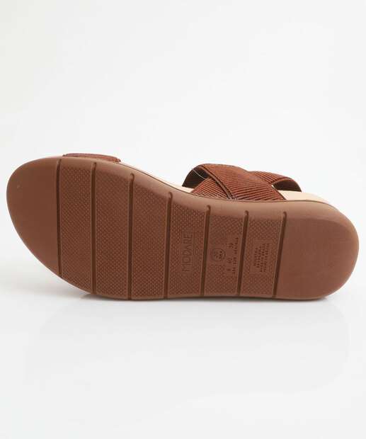 Sandália Feminina Flatform Tiras Modare Marrom