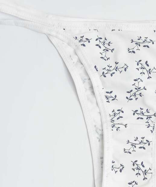Kit 2 Calcinhas String Floral Microfibra Marisa