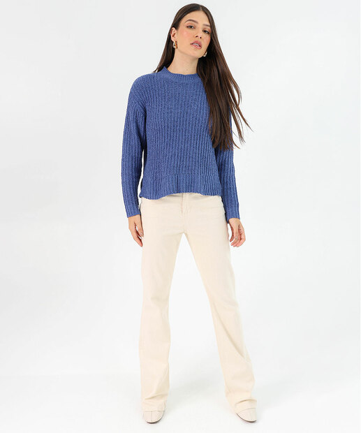 Suéter Feminino Chenille Marisa Azul