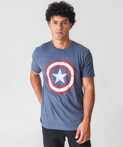 Image_Camiseta Masculina Capitão América Manga Curta Marvel