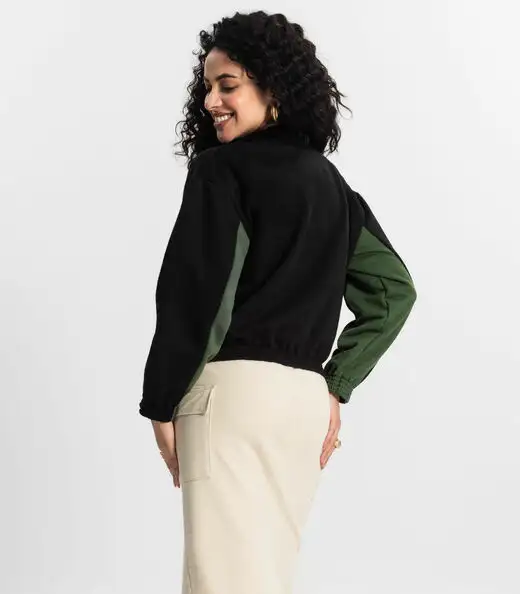 Jaqueta Feminina Bicolor Rovitex Verde