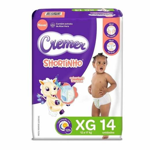 Image_Fralda Descartável Cremer Shortinho Jumbinh Xg 14 Unidades