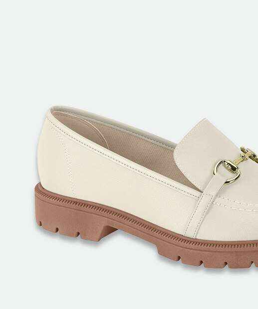 Mocassim Loafer Feminino Tratorado Beira Rio Branco