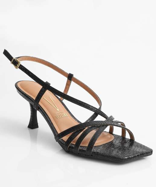 Image_Sandália Feminina Tiras Textura Salto Fino Vizzano