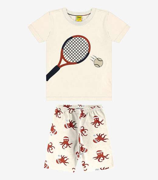 Image_Pijama Infantil Masculino Meia Malha Rovi Kids Bege