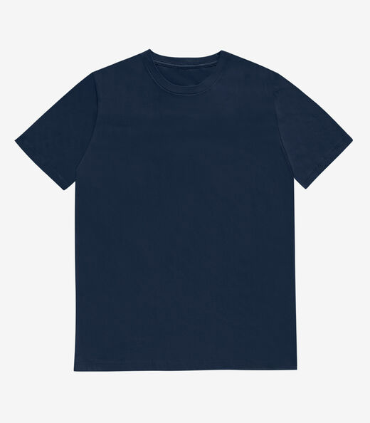 Camiseta Masculina Manga Curta Básica Select Azul