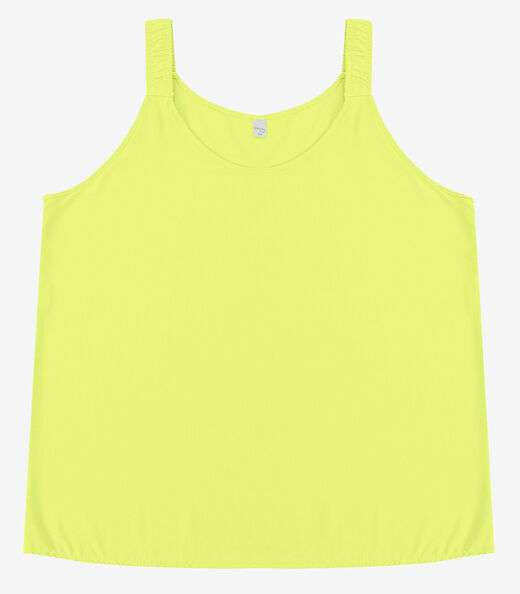 Regata Feminina Plus Size Infinita Cor Amarelo