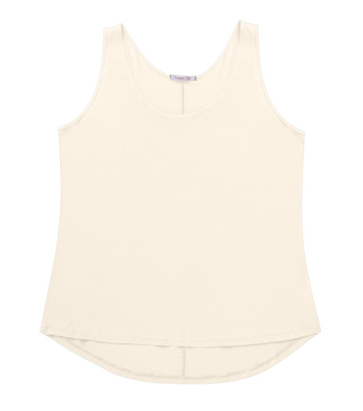 Regata Feminina Plus Size Secret Glam Bege