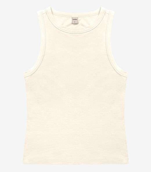 Regata Básica Feminina em Cotton Leve Rovitex Bege