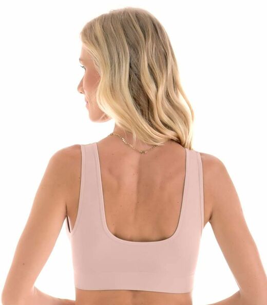 Sutiã com Bojo Removível e Fecho Frontal Zee Rucci Rosa