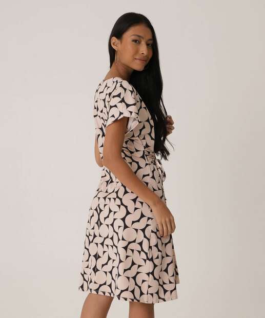 Vestido Feminino Cachequer Estampado Marisa 