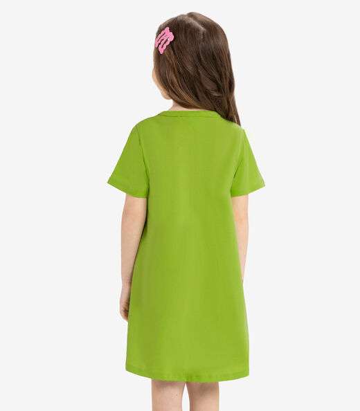 Vestido Infantil Com Estampa Rovi Kids Verde