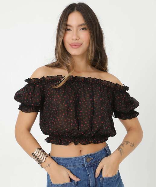 Image_Blusa Cropped Ciganinha Estampado Feminina Marisa
