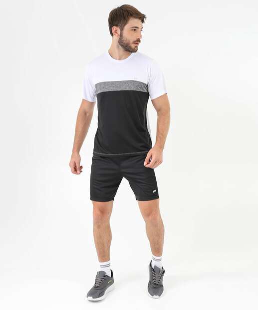 Camiseta Masculina Fitness Recorte Marisa Branco