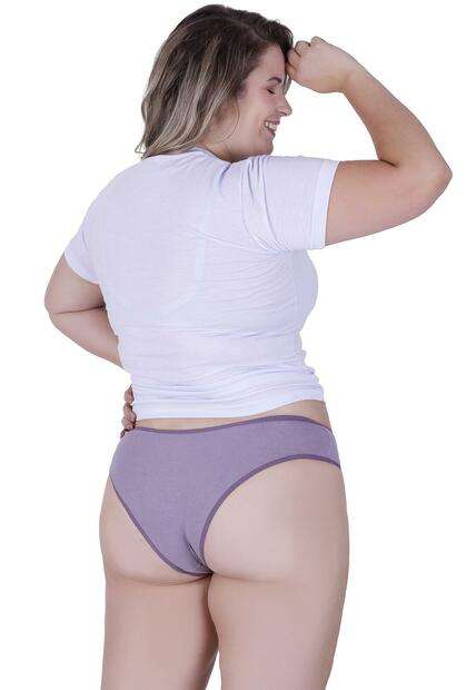 Calcinha Sonho Plus Size Algodão Concept Lingerie Satim