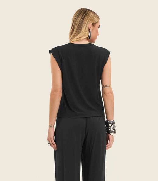 Regata Feminina em Viscose Endless Preto