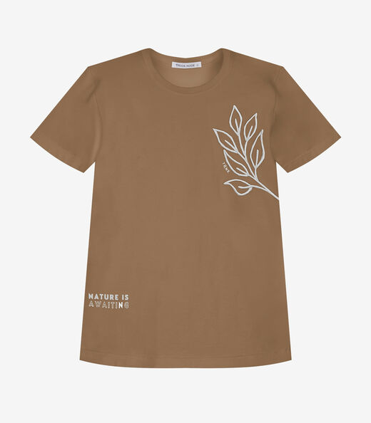 Conjunto Infantil Camiseta Com Bermuda Trick Nick Marrom