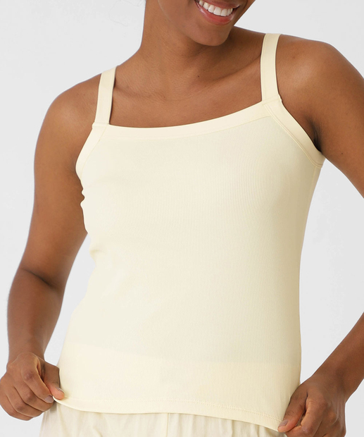 Pijama Feminino Canelado Alças Finas Marisa